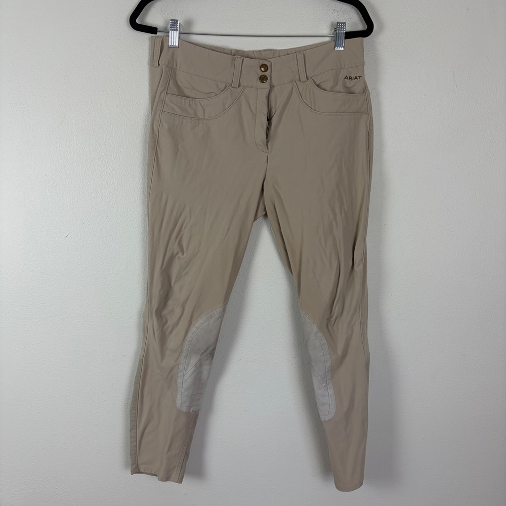 Ariat Pro Series Womens Tan Equestrian Riding Breeches Pants 34R Beige Tan